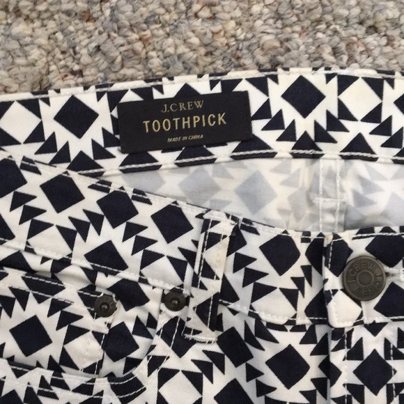 J.Crew Toothpick Jean in Geometric Print - Picture 5 of 7